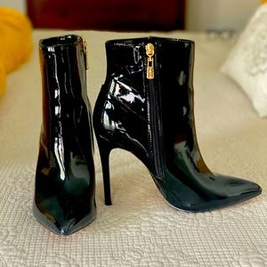 bebe patent leather booties. Only worn once!!! Gorgeous!